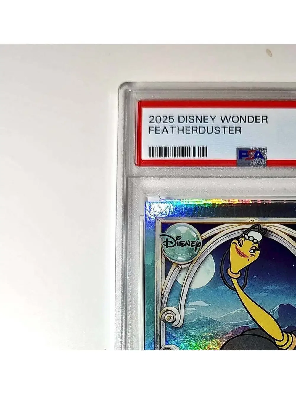 Featherduster 2025 Topps Disney #129 Diamond Card Beauty and the Beast PSA 6